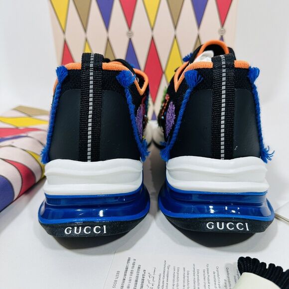 Gucci Run US 11 Limited Edition Lovelight Sneaker Black Embroidered NIB $1,290 - Picture 9 of 15
